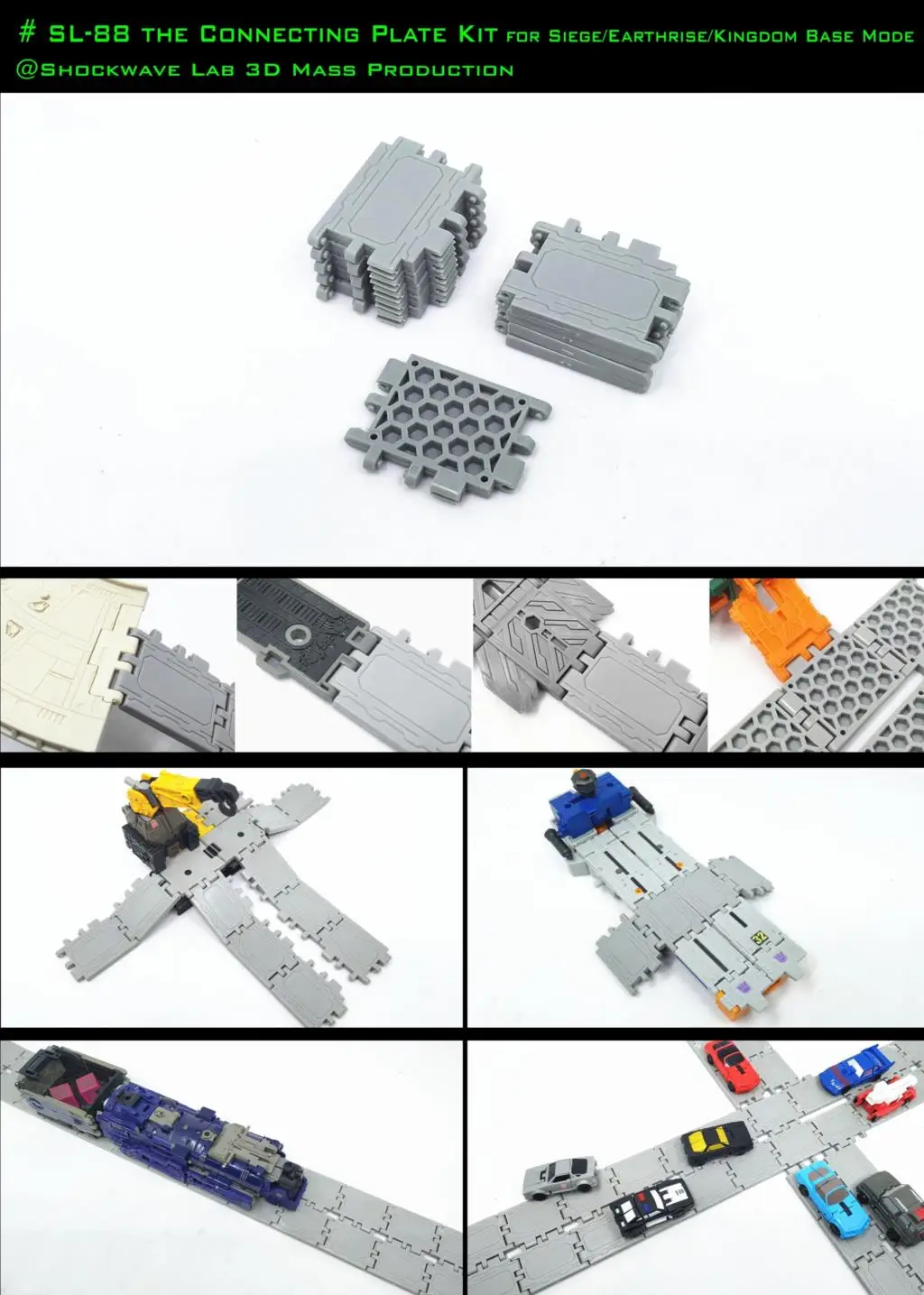 Shockwave Lab 10Pcs SL-88 Upgrade Kit For Transformation Siege Earthrise Kingdom Base Mode Connecting Plate Figure Accessories