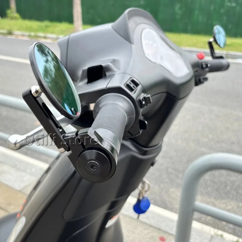 Round Side Handlebar Bar End Rearview Mirrors Handlebar Mirror Motorcycle For Vespa Sprint 150 GTV 300 GTS300 Primavera 150 GTV