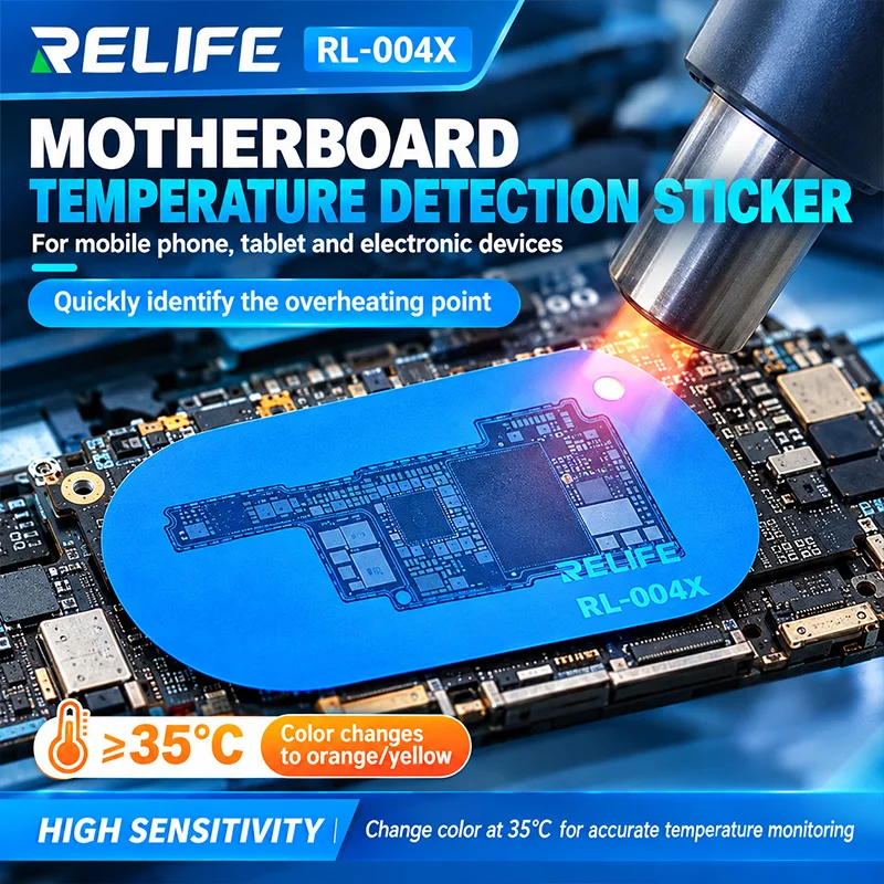 RELIFE RL-004X Motherboard Fault Detection Film Thermochromic Temperature Sensitive Sheet For Phone Repair Tool