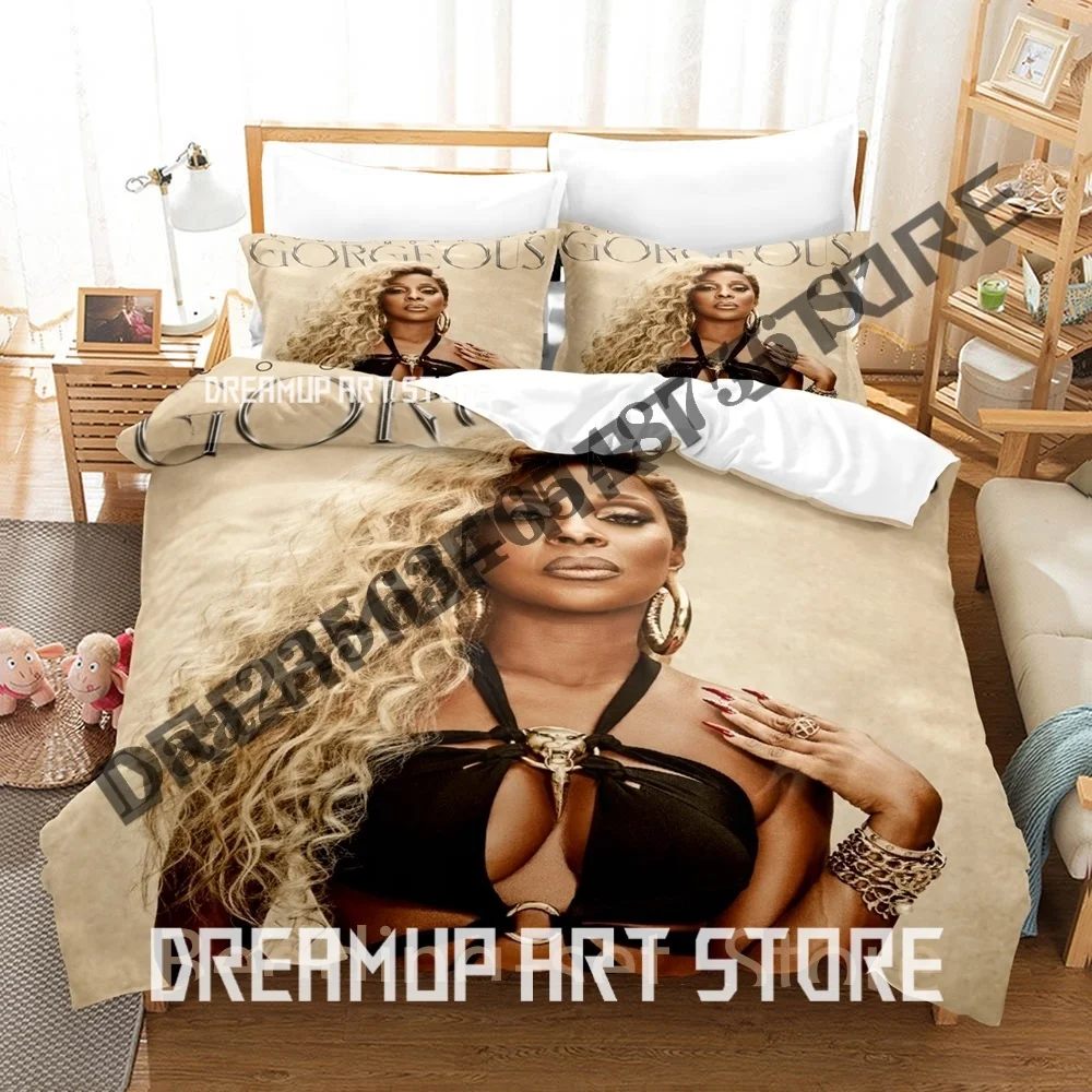 3D Print Mary J. Blige Bedding Set Single Twin Full Queen King Size Bed Set Adult Kid Bedroom Duvetcover Sets Game Anime Bed