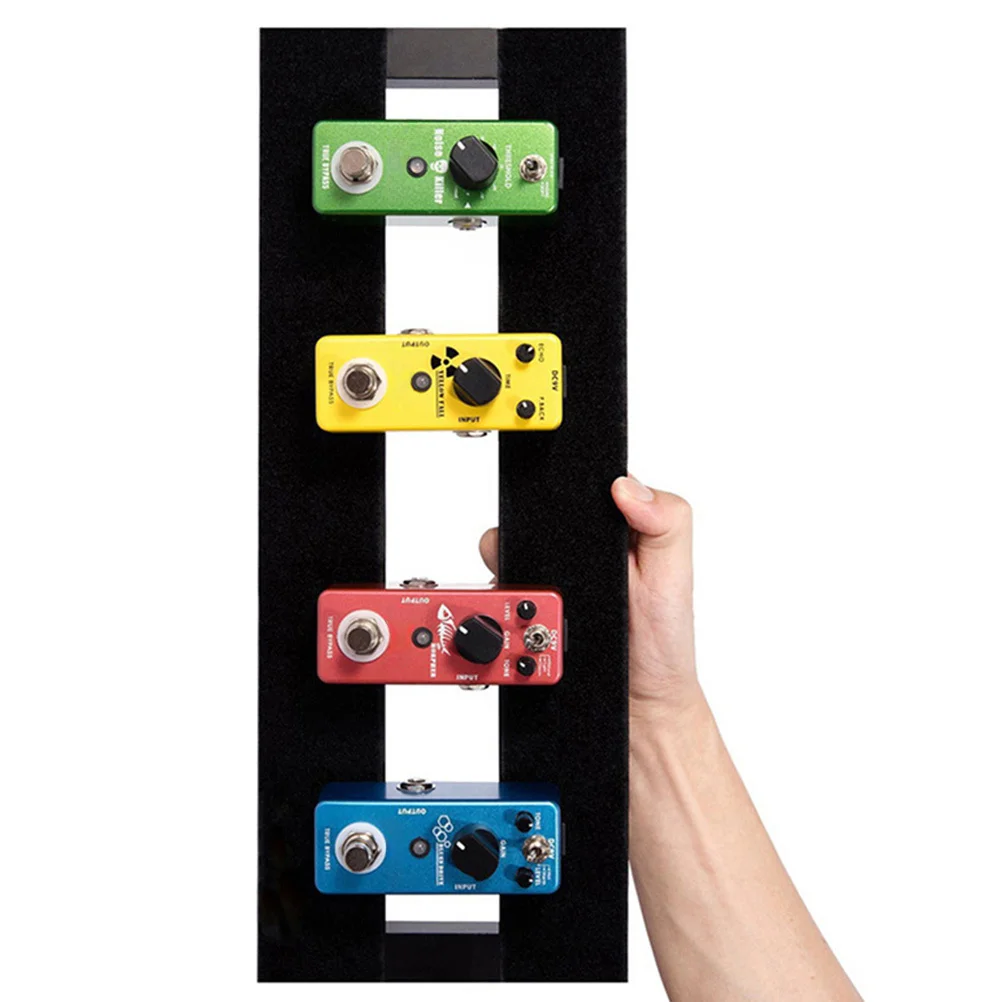 

2 Rolls Black Guitar Effectors Tape Strong Hook Loop Fastener For Pedal Board Sticky Strips Electric Guitar Accessory Instrument