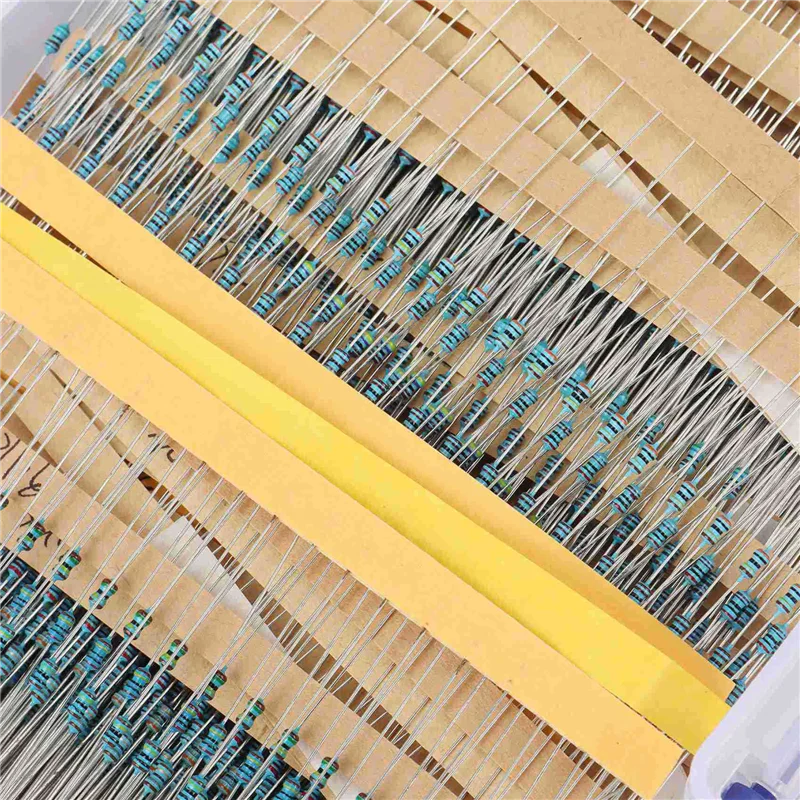 Y58A 5200 個 130 値 1/8W 0.125W 1% 金属皮膜抵抗器詰め合わせパックセット抵抗器詰め合わせキット固定コンデンサ