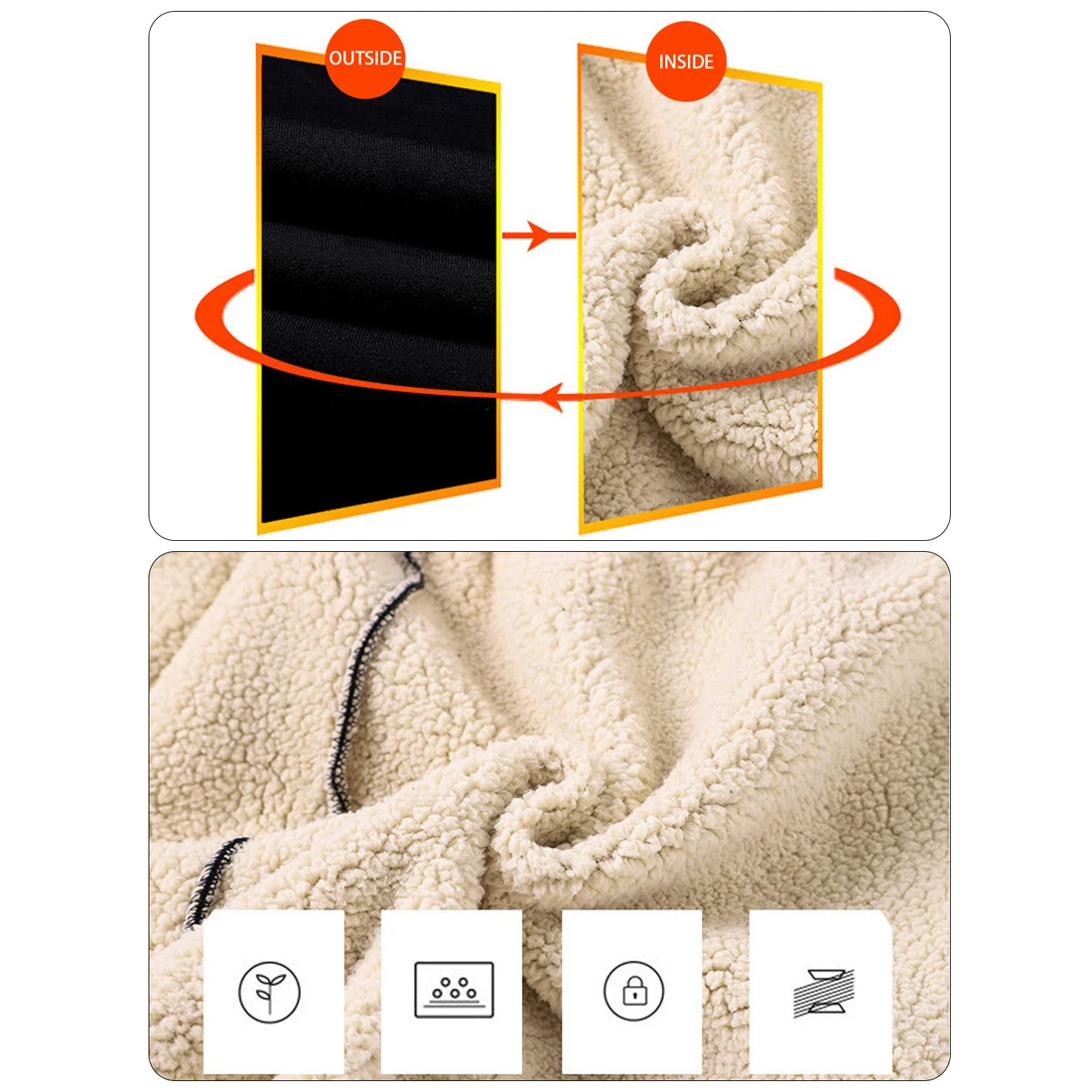 Kolongvangie Men's Thermal Fleece Joggers Sweatpants Sherpa Lined Winter Workout Running Skiing Elastic Waist & Drawstring Pants