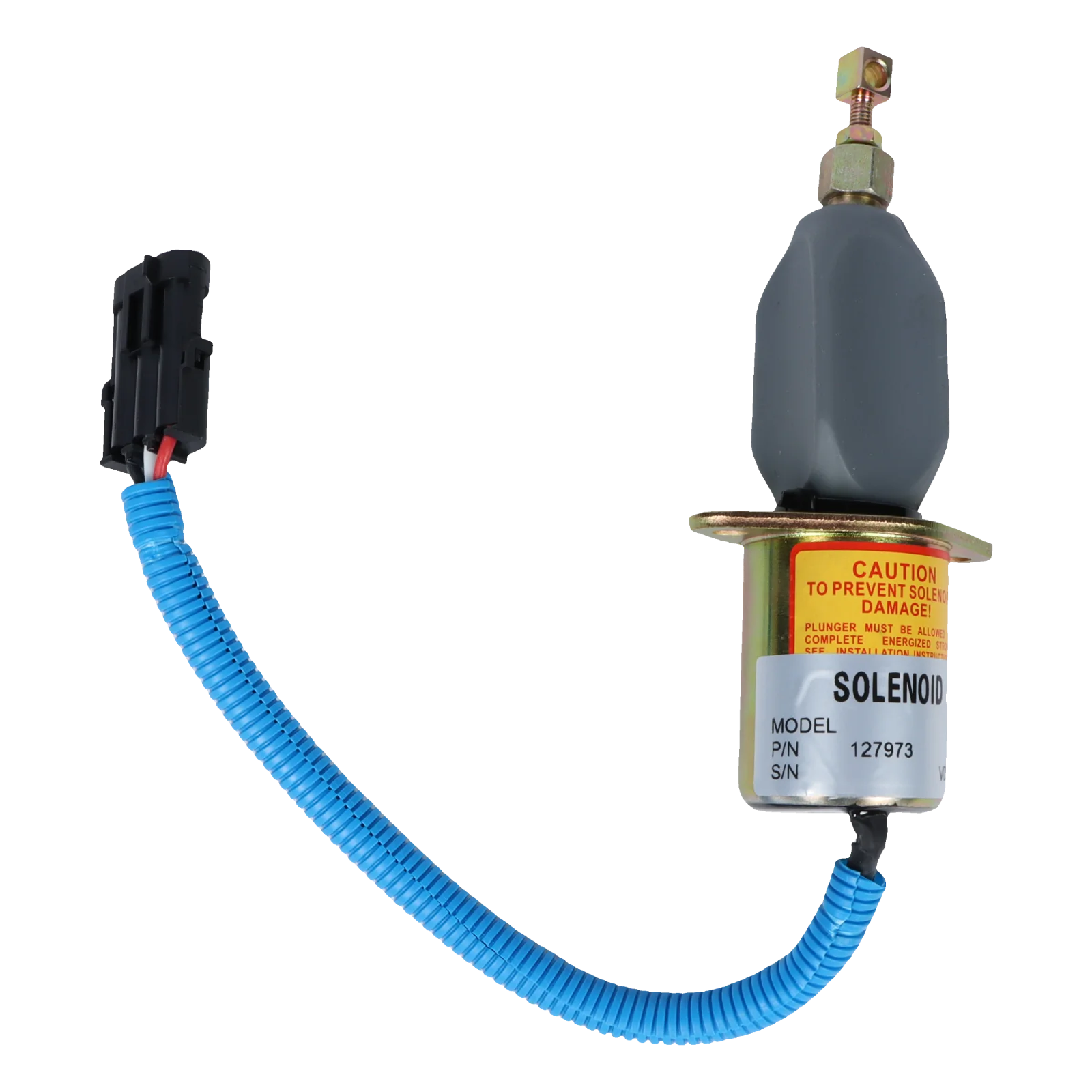 127973 Stop Solenoid for Kubota Gehl SL4625 4625SX 4625DX Skid Steer Loader Diesel Engine