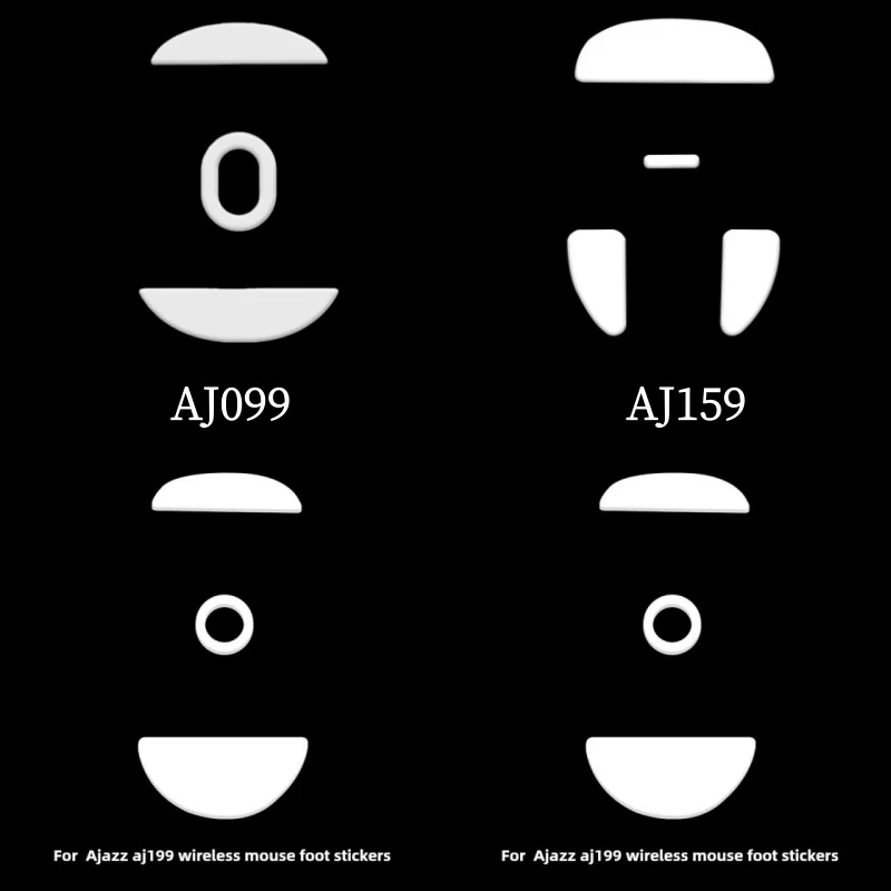 Low-Friction PTFE Mouse Skates For Ajazz AJ199/099/159apex/139PRO, High-Speed Glide Wearproof Replacement Parts