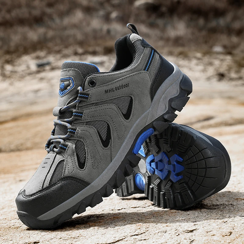 Hot four seasons new mountaineering outdoor large sports shoes cross-country hiking low shoes men's travel casual shoes