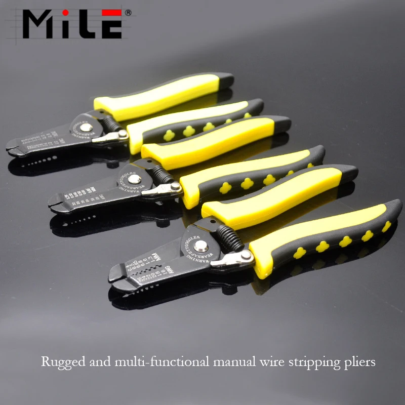 

MILE 7-inch Multi-Function Wire Stripper, Wire Stripper, Cable Scissors, Electrical Tools, Peeling and Peeling Pliers
