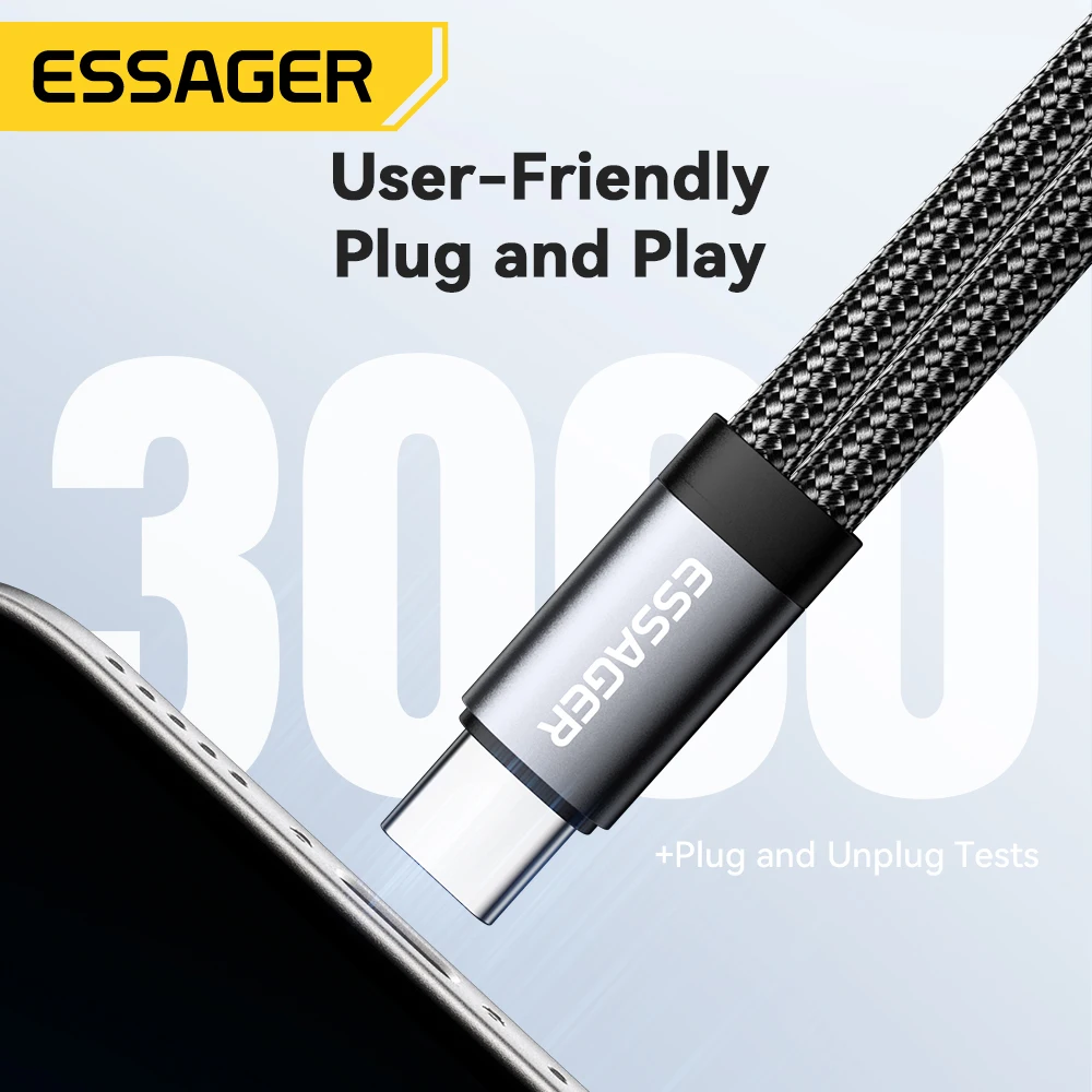 Essager 2 in 1 Type C to 3.5mm AUX Cable Headphone Adapter PD 60W Fast Charging for iPhone 16 15  Samsung Xiaomi 14 13 Tablet PC image 6