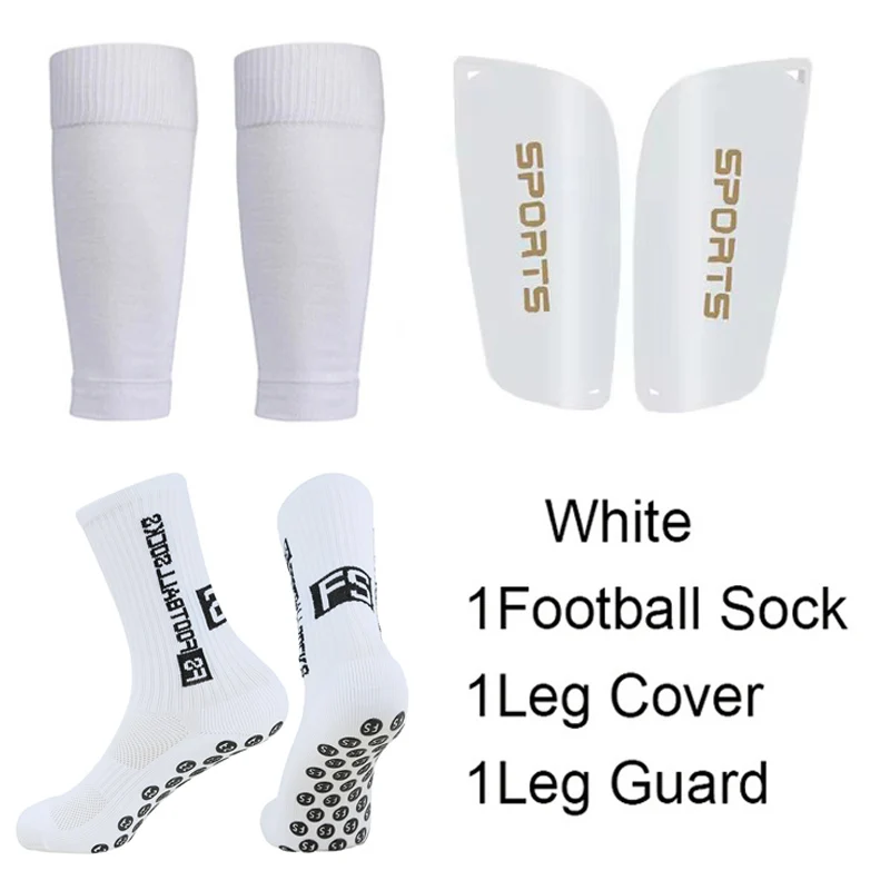 3 pares conjunto anti deslizamento meias de futebol para homens esportes ao ar livre aperto meias de futebol caneleiras caneleiras de futebol meias guarda mangas