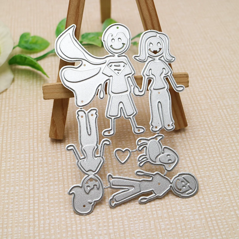 New Family People Gatherings Cutting Dies Scrapbook Greeting Card Embossing Paper Cards Making Tool Blade Punch Stencils Album