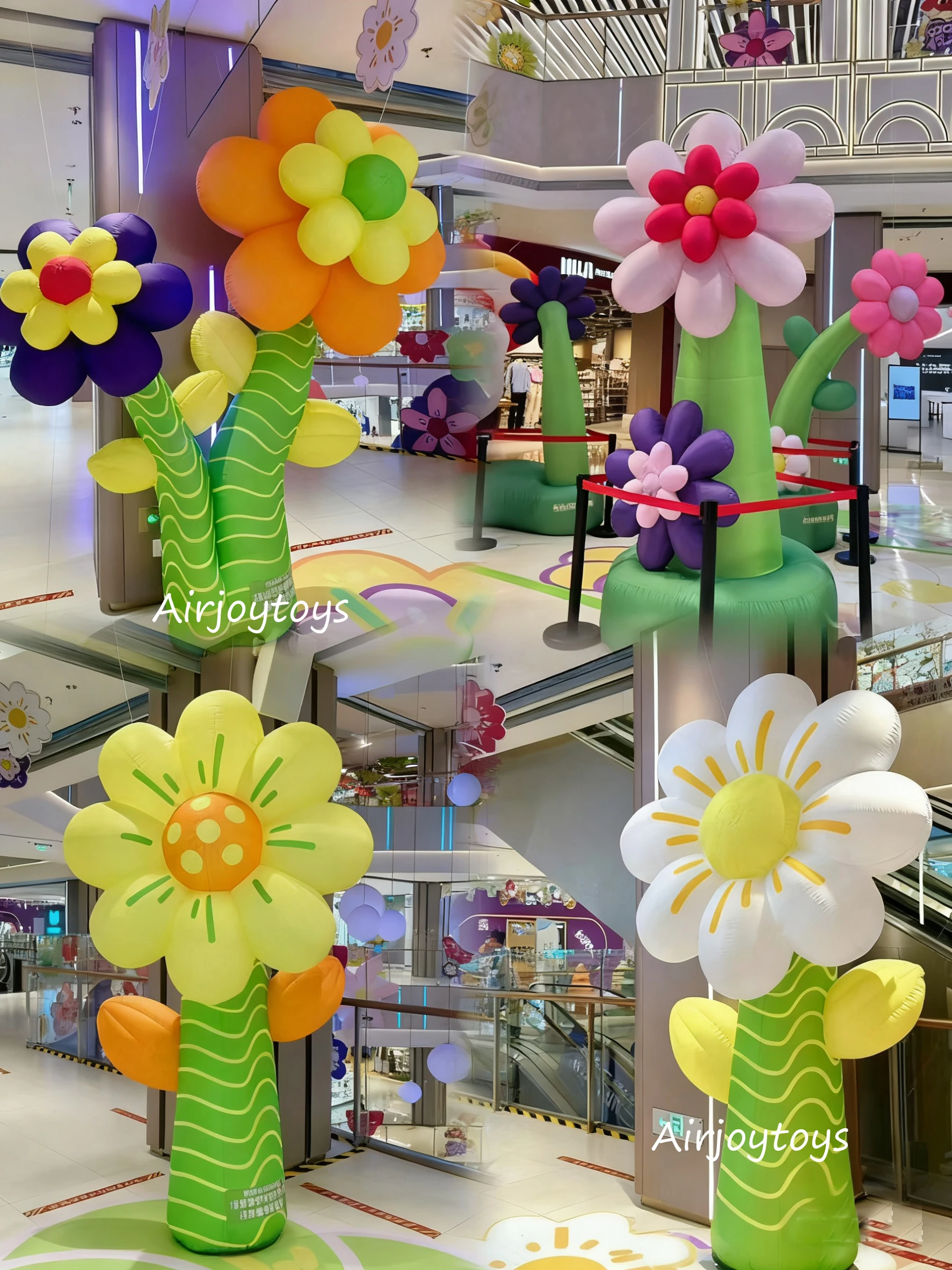 Inflatable snowflake air mold Christmas hanging lights mall atrium bar party event tour stage props