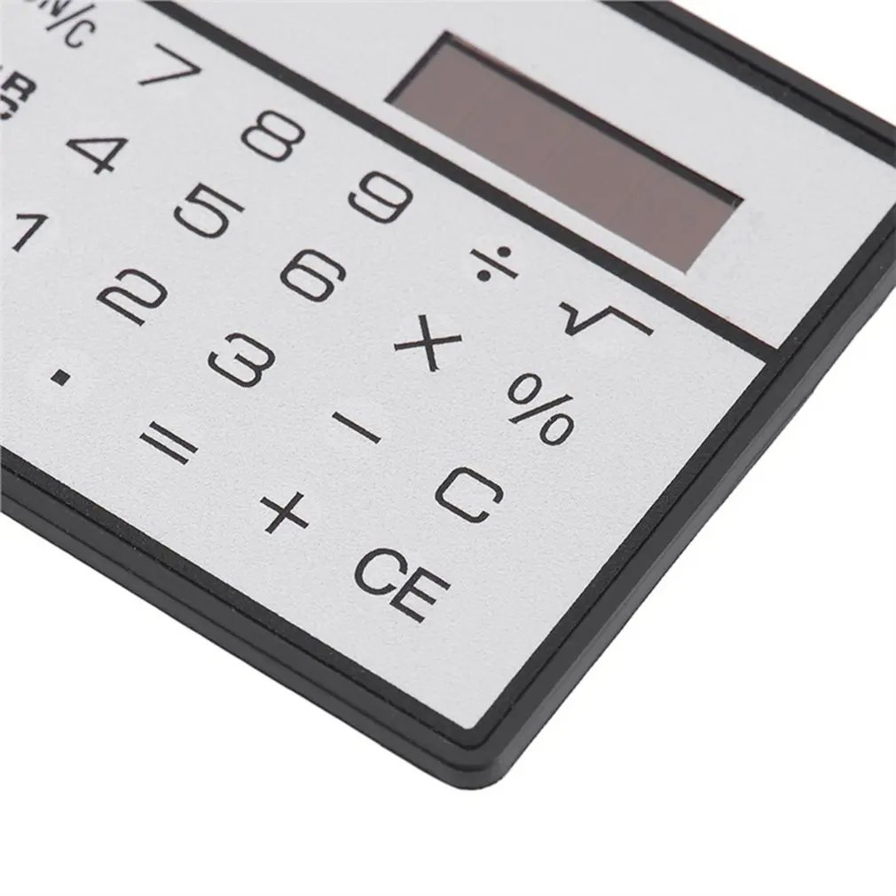 Calculadora portátil de energía Solar, dispositivo ultrafino de 8 dígitos con pantalla táctil, tamaño Mini para tarjeta de crédito, suministros escolares y de oficina