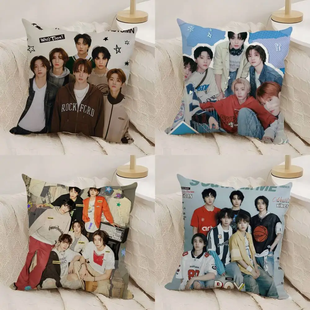 

B-BOYNEXTDOOR Who! Pillow Case Office Sofa Dorm Chair Back Short Plush Double-sided Printing Home Cushion Cover