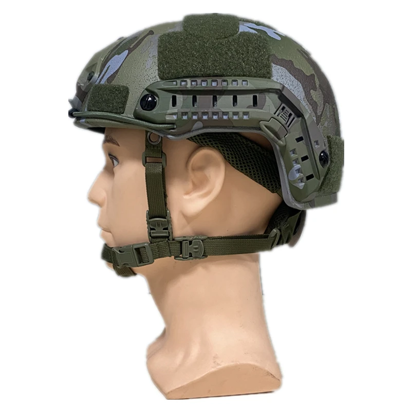 Kevlar fast ballistic helmet, PE MC ballistic camouflage, NIJ IIIA, Wendy class suspension lining, bulletproof