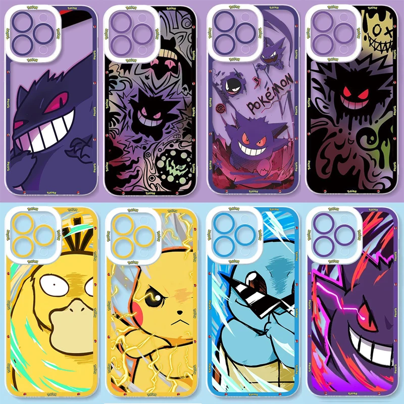 Cartoon Anime Super Gengar Pikachu Case For Samsung Galaxy A16 A15 A35 A05 A55 A54 A07 A06 A24 A14 A34 A25 A53 A12 A52 A13 Cover