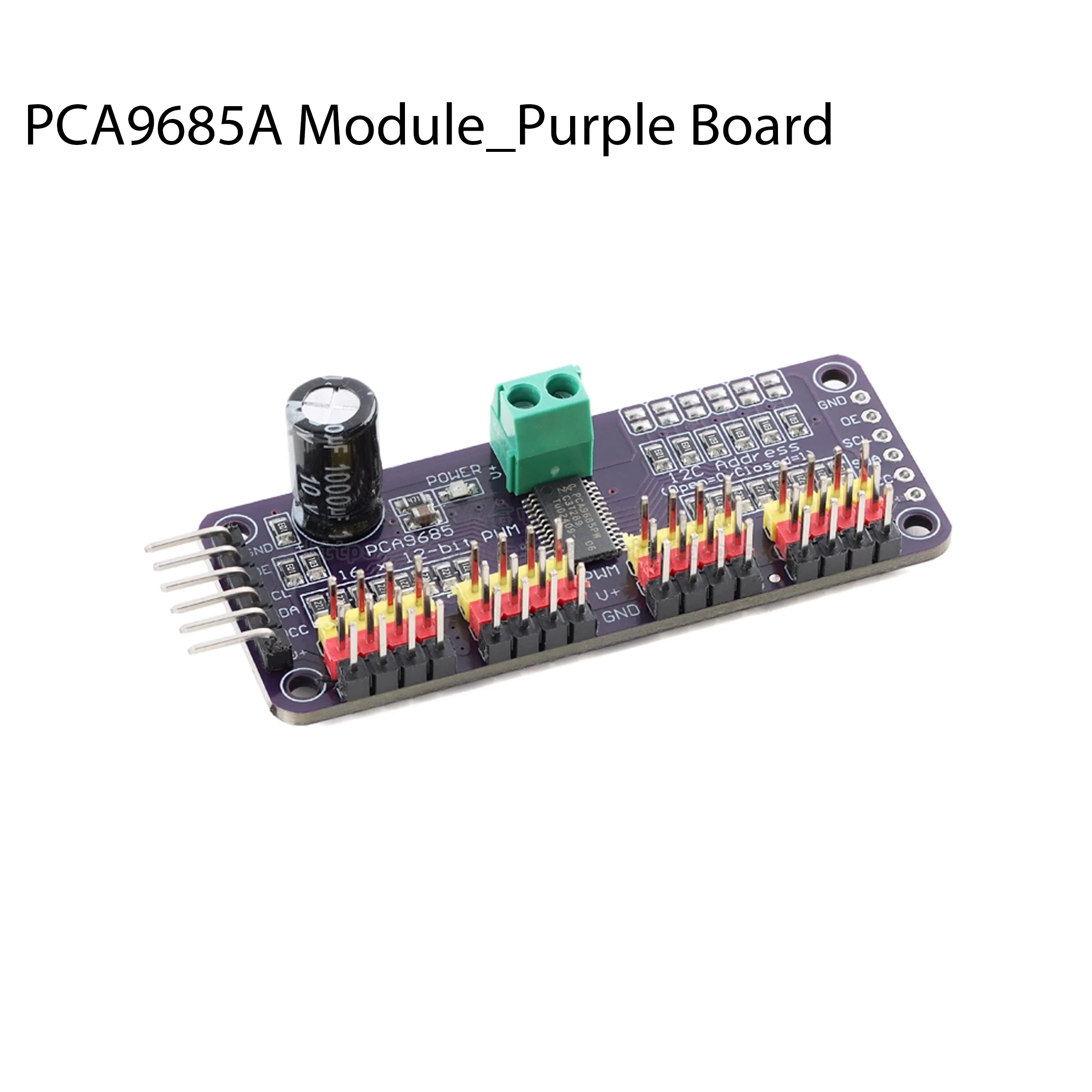 1 قطعة PCA9685A 16-قناة PWM سيرفو سائق لوح تمديد وحدة متحكم I2C واجهة لوحة تحكم في الأوراق المالية #5