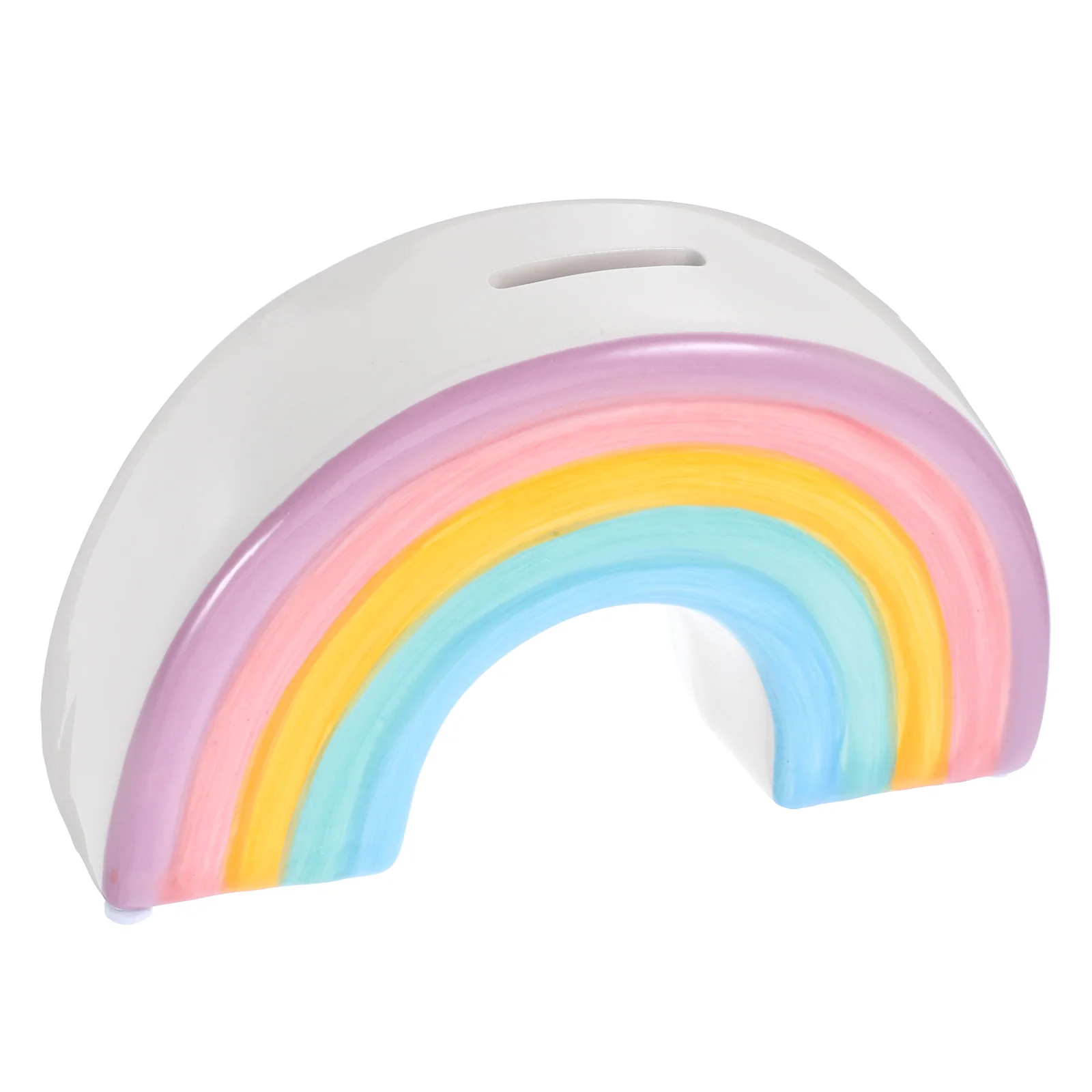 

Beautiful Ceramic Rainbow Piggy Bank Cartoon Coin Bank Desktop Money Pot Small Change Container Home Ornament Saving Pot