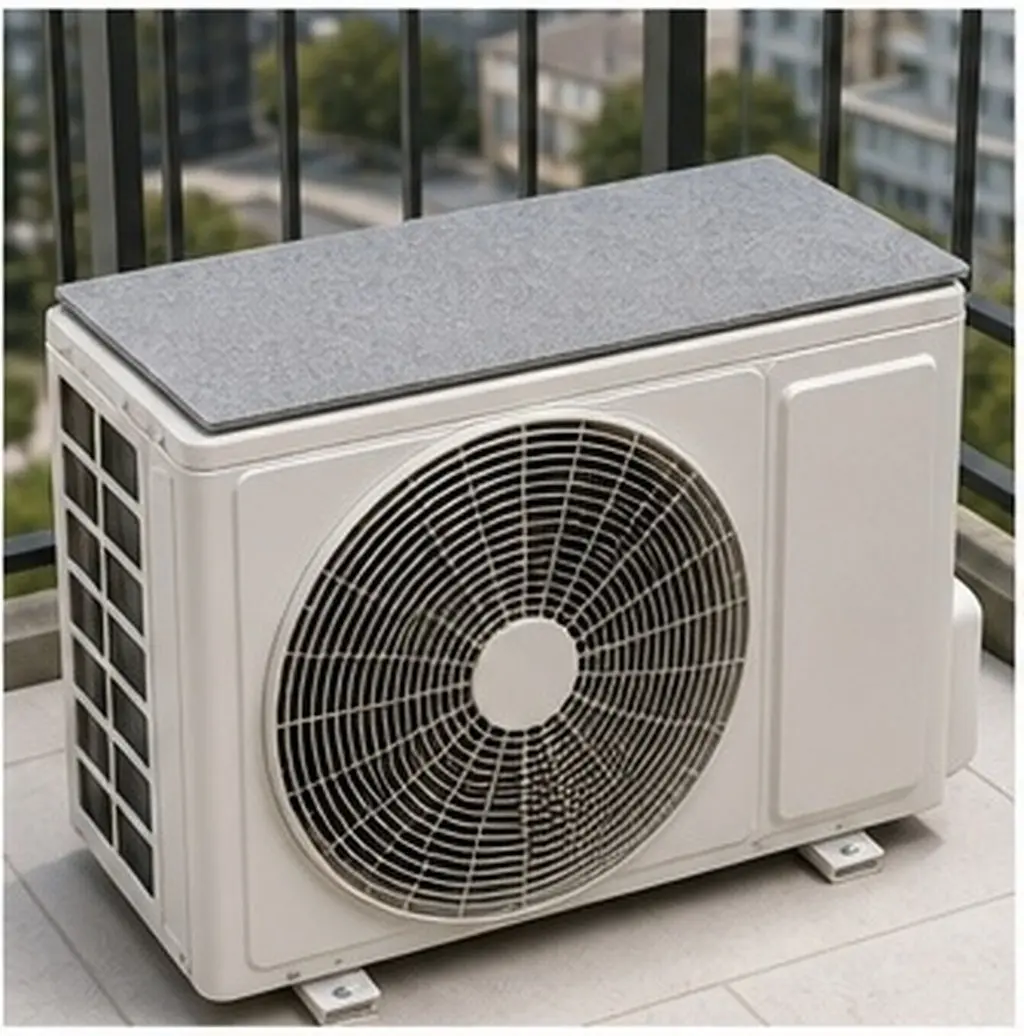 Self-Adhesive Air Conditioner Outdoor Unit Cover Uv Resistant Waterproof Soundproof Pad Easy Cut for Balcony Rain Noise 39x16