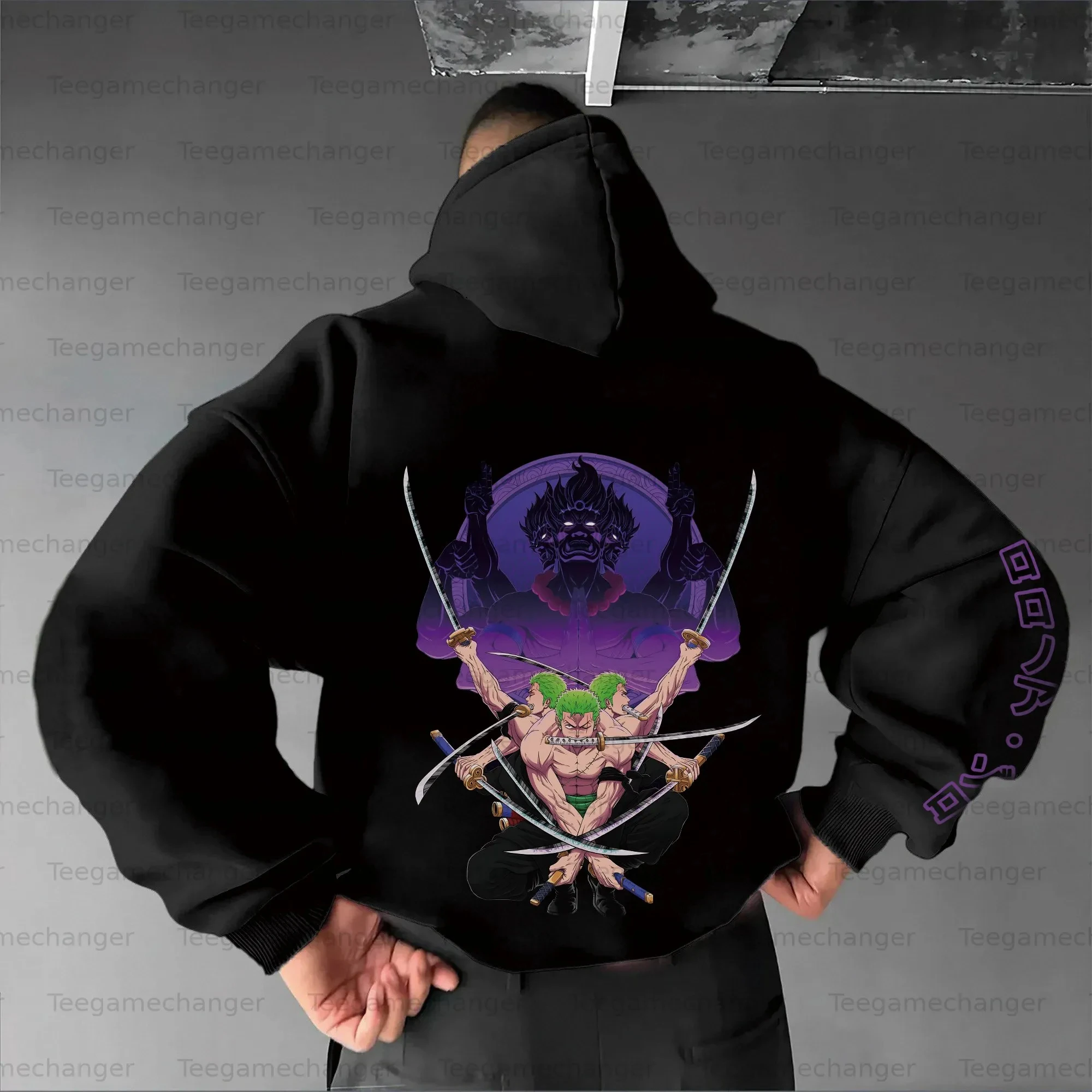 

ONE PIECE Одежда для родителей и детей, осенне-зимняя японская толстовка с классическим персонажем Hotblooded Animation, мужская и женская