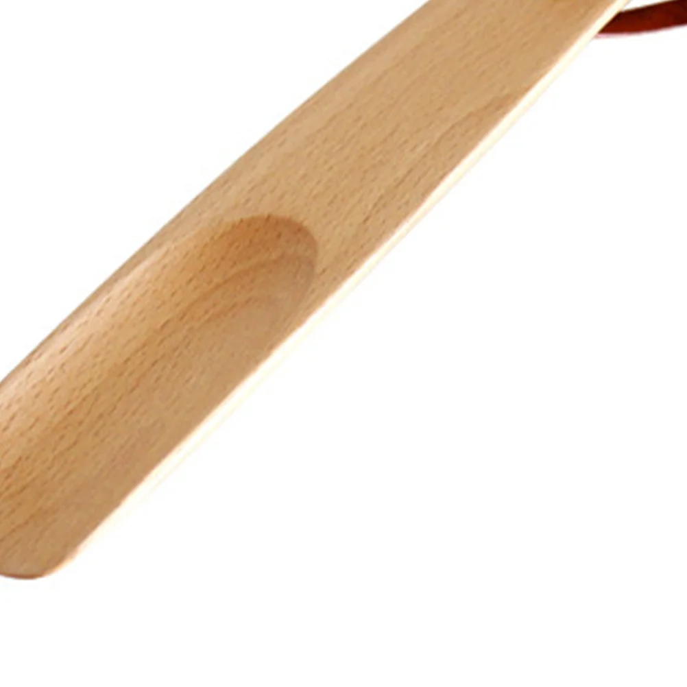 

Beech Wooden Long Handle Shoehorn Ergonomic Design for Easy Use Shoes Lifter Relieve Back Knee Pain Shoe Horn Tool