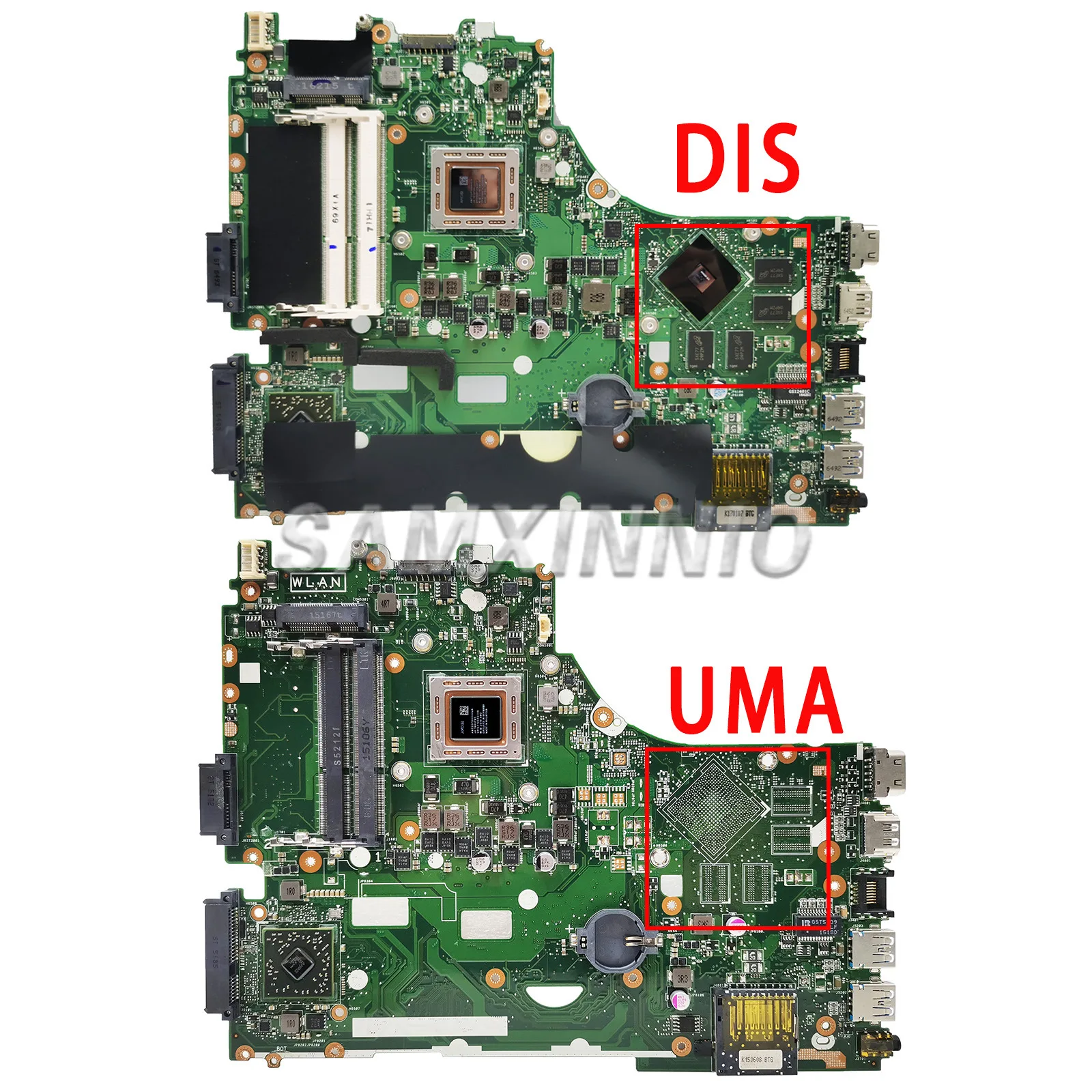 Imagem -02 - Placa Principal X550ze para Asus X550za Vm590z A555z X550z X550z X550 K550z X750z K550d Placa-mãe para Notebook a8 A10 Fx7500 7600 Cpu Edp Lvds