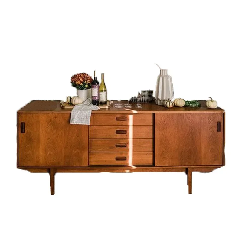 

Nordic simple modern solid cherry wood TV cabinet Japanese simple solid wood walnut TV cabinet living room furniture