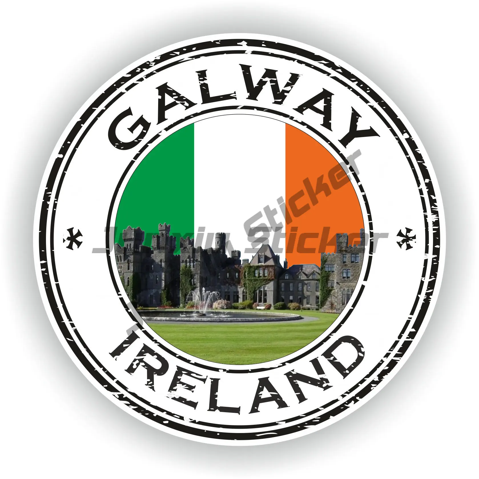 ملصقات Lucky Shamrock أيرلندا الأيرلندية الفلين Sligo Derry Galway Ashford Castle ملصق الختم جولة العلم الديكور PVC الملحقات #5