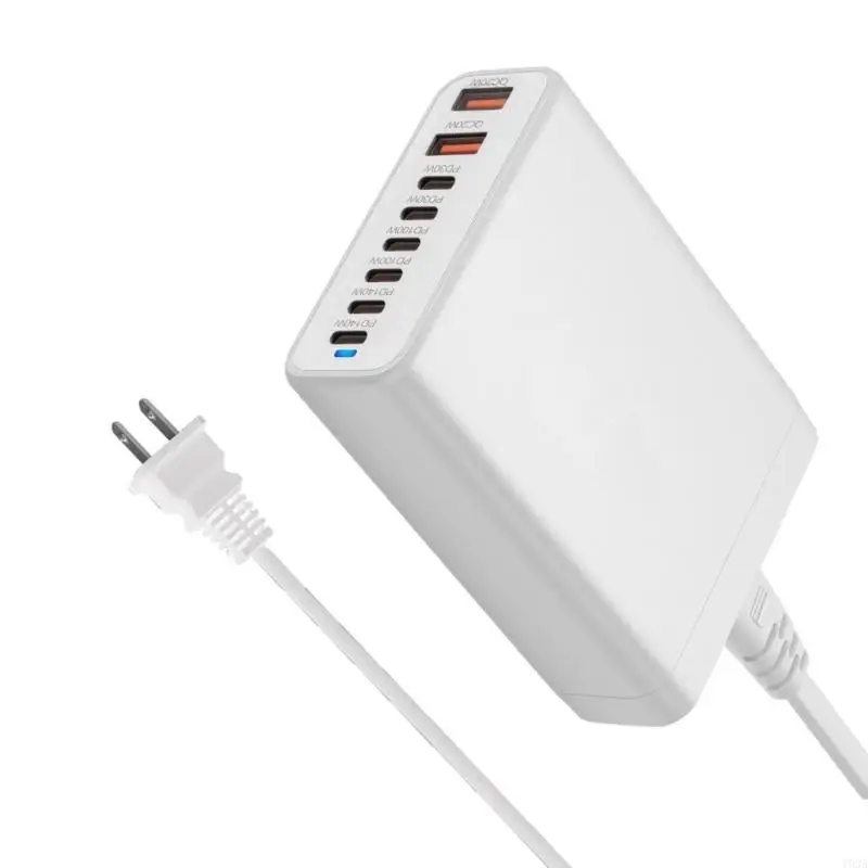 

8PORT 580W USB C Зарядное устройство с интеллектуальным распределением Power Multifunction 193a