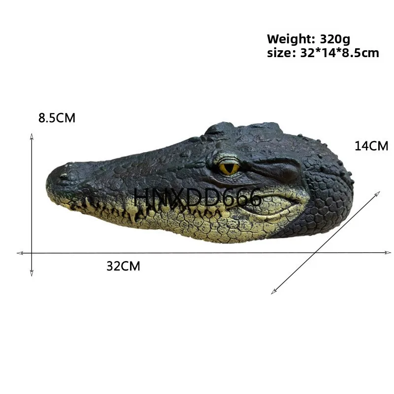 

Crocodile head water simulation animal figurine, floating garden pond, park pool decoration
