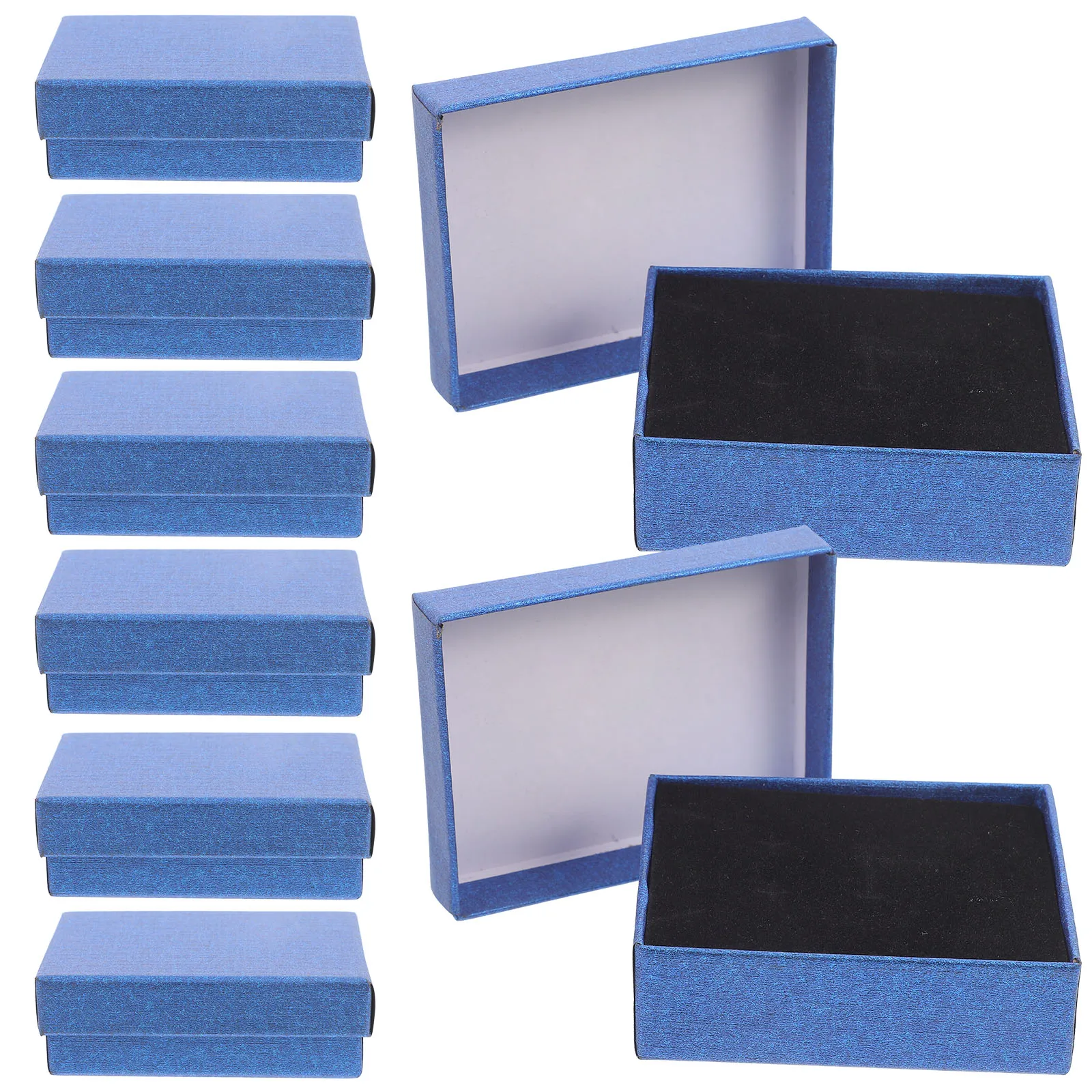 

10 pcs Jewelry Boxes Necklace Bracelet Ring Storage Case Packaging Box Travel Business Wear-Resistant Sponge Pad Design Small