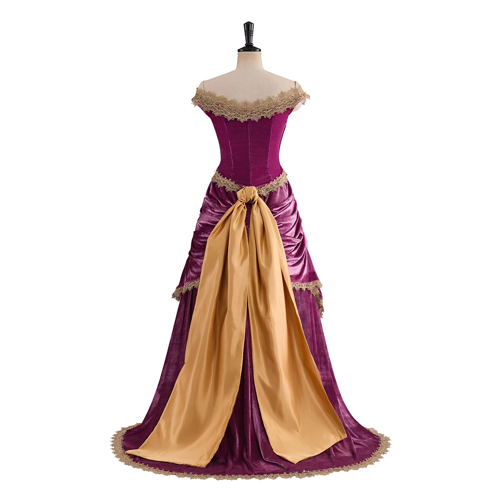 Robe fantaisie en velours victorien pour femme, robe de soirée Elizabeth du 18ème siècle, robe à épaules dénudées