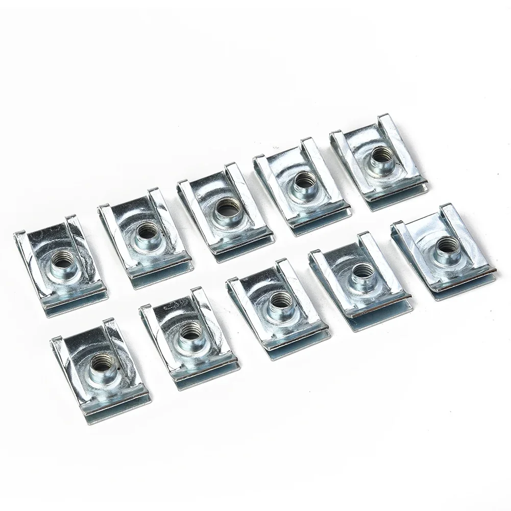 10/20/50Nuts Stainless Steel Clip U Spring Nuts M5 M6 Clips Fairing Panel Speed Chimney For Improved Spring Characteristic