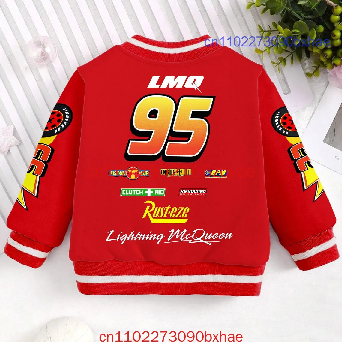 Disney Lightning Mcqueen 95 Think Fast Jaket Baseball Anak dan Remaja Jaket baseball pria Halloween dengan cetakan 3D