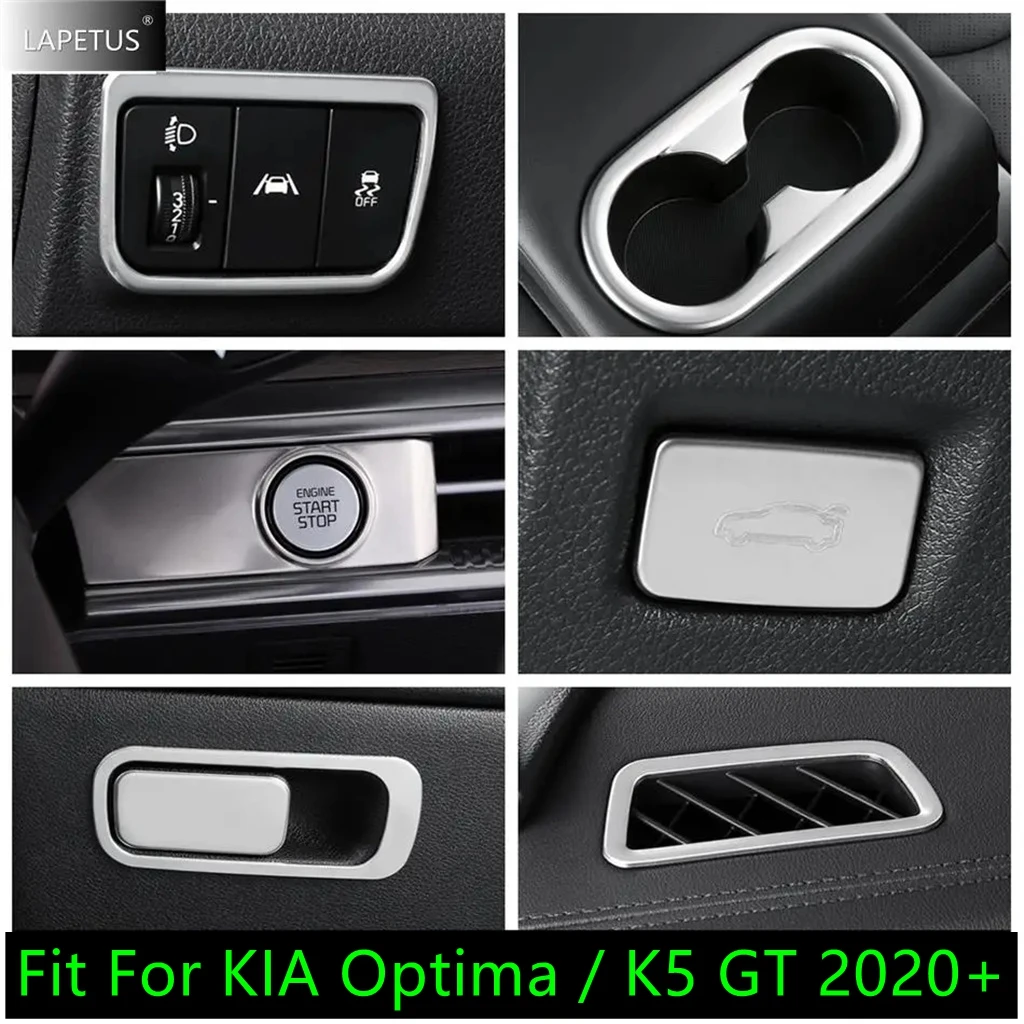 

For KIA Optima / K5 GT 2020 - 2022 Head Light Lamp / Water Cup / Glove Box / Start Stop Button Cover Trim Interior Accessories