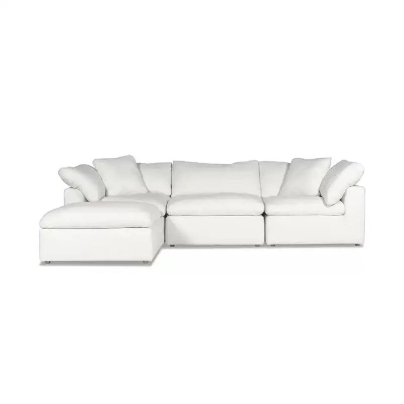 Designerska tkanina na sofę linia prosta nowoczesne proste połączenie modułowa sofa w stylu kremowym