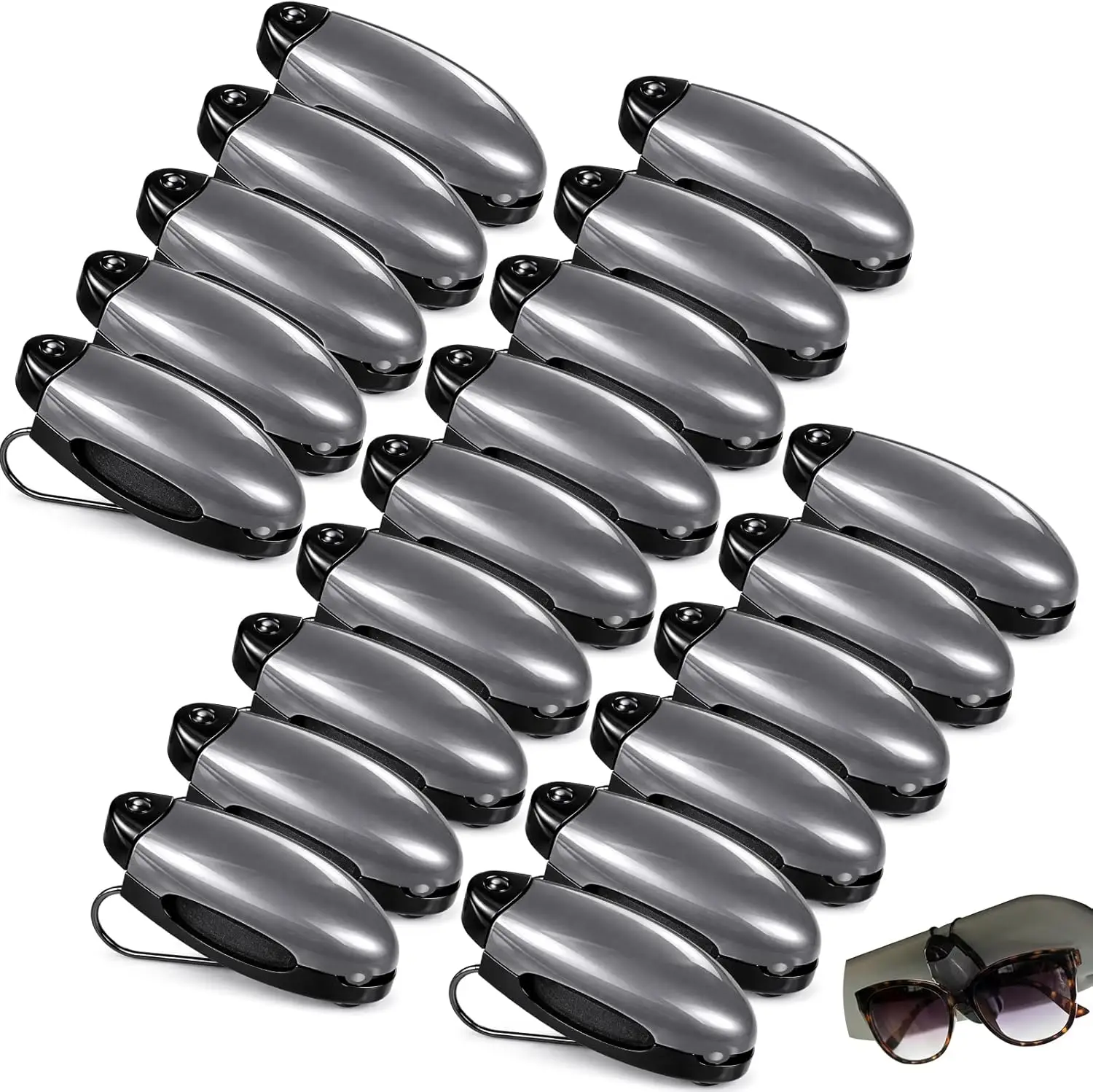 

5 Pcs Auto Car Vehicle Sun Visor Clip Holder Sunglasses Holder for Eyeglasses Mount Ticket Card Clip