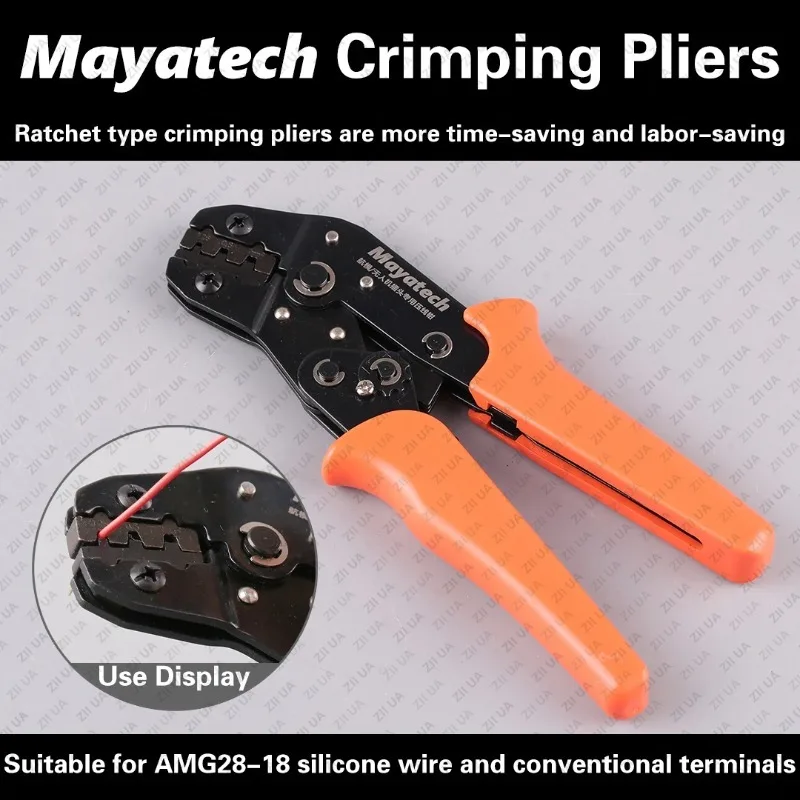 RC Hobby Model Hand Tool Wire Terminal Crimping Pliers 28-18AWG Tamiya FUTABA/JR Pins Connectors Springs