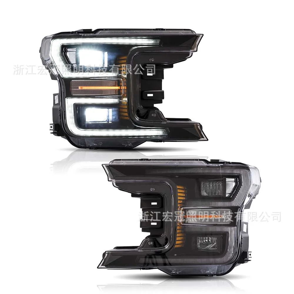 

Автомобильный фонарь DRL, дневные ходовые огни, стример, указатель поворота для Ford F150 2018-2020, светодиодные фары дальнего света в сборе
