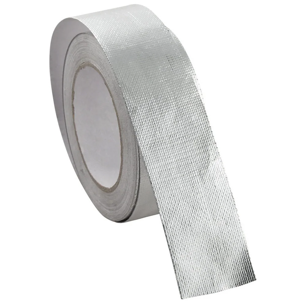 25 M Aluminum Foil Tape Car Exhaust Pipe Insulation Belt Downpipe Wrap Motorbike Leakproof Silver Insulated