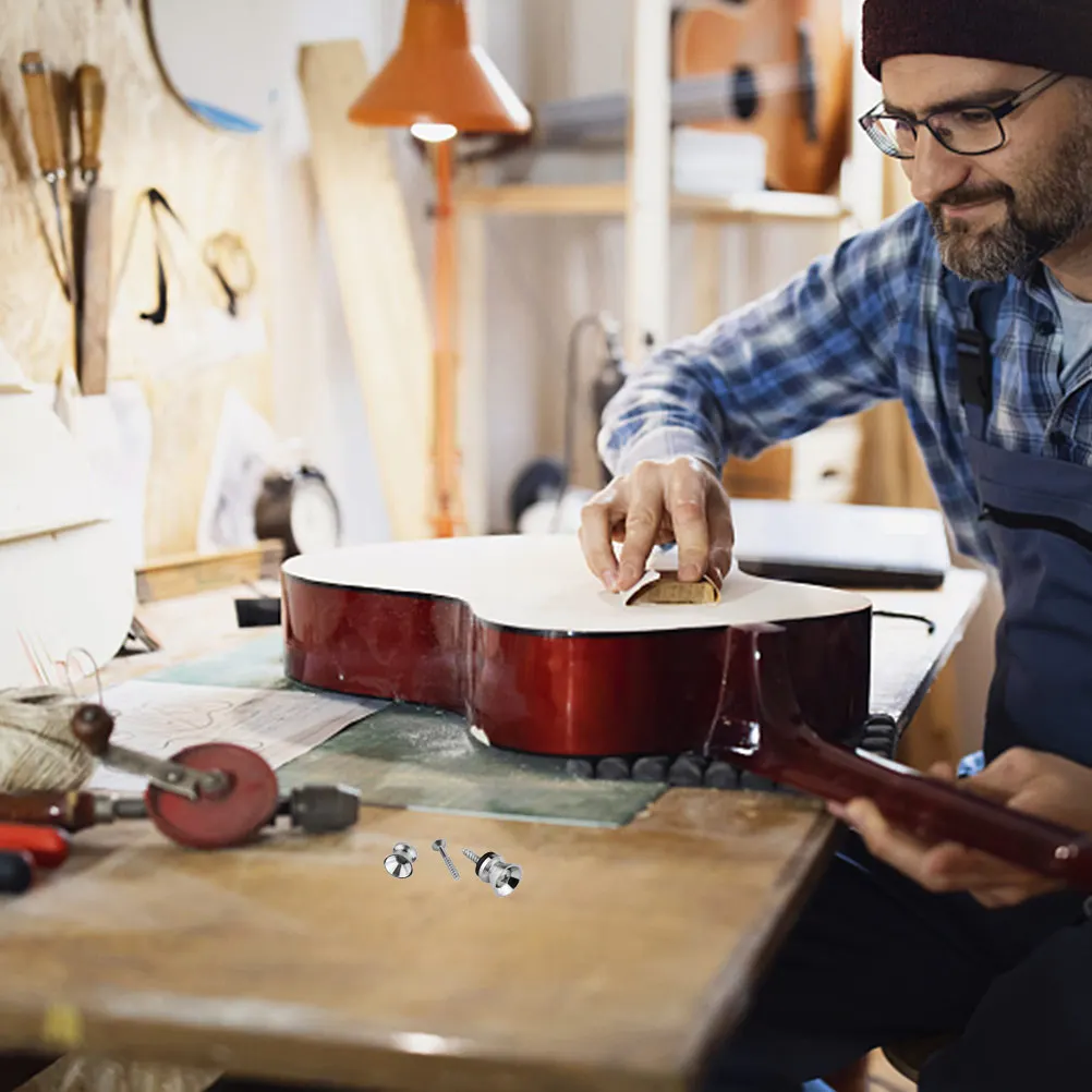 

Guitar Repair Kit Stainless Steel Mounting Screws Double Coil Luthier Tools for Bridge Pickup Ring Guitar Screw Set Home Decor