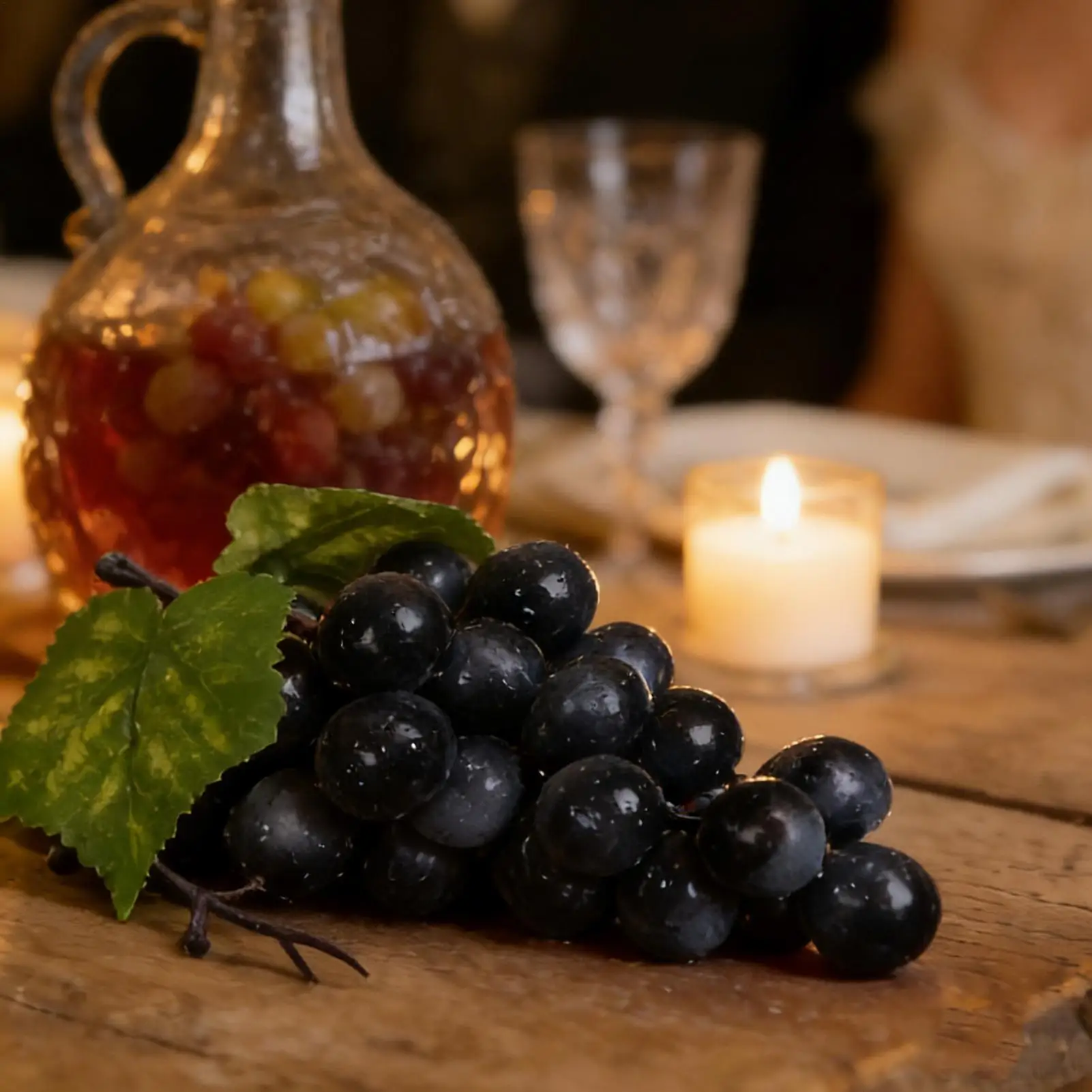 Fake Fruit Realistic Artificial Photography Props Faux Grapes Dinner Party Decor for Home Kitchen Dining Room Restaurant Wedding