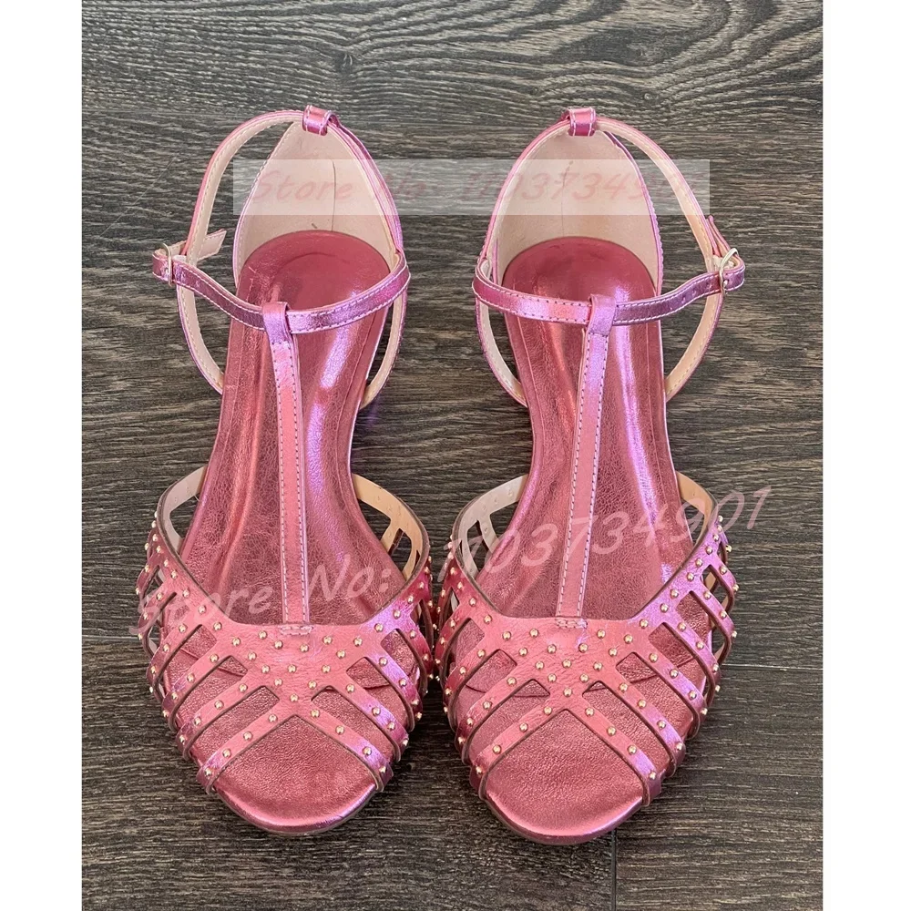 

Туфли женские на плоской подошве, элегантные свадебные сандалии с круглым носком, с ремешком на щиколотке, блестящие кожаные босоножки с кристаллами, повседневные, лето