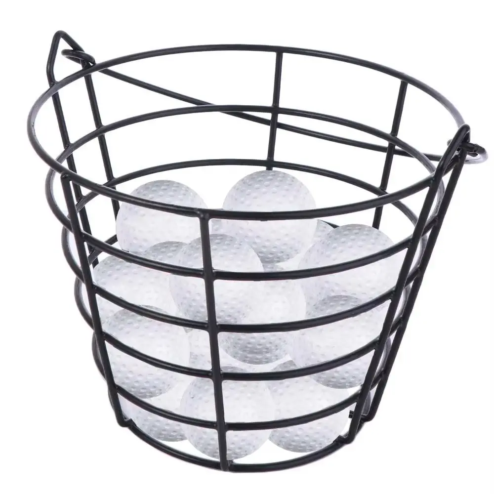 

Durable Stainless Steel Golf Ball Basket Large Capacity Multifunctional Storage Basket with Handle Portable Golf Ball Container