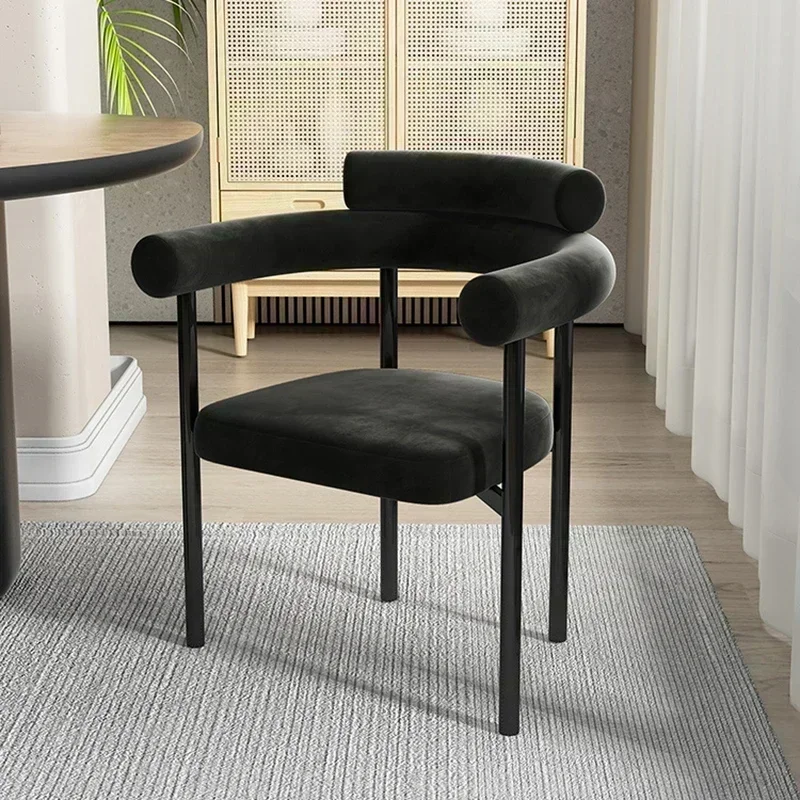 

Nordic Light Роскошный металлический минималистичный обеденный стул для отеля, гостиной, высококачественный железный обеденный стул, дизайн, простая мебель для дома FYDC