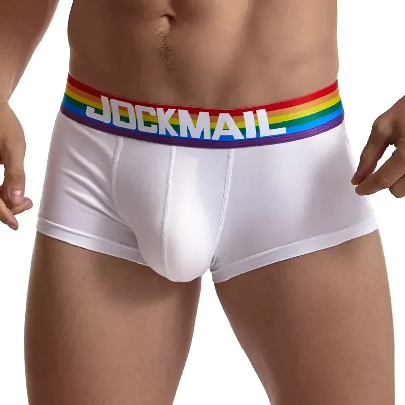 Rainbow Belt Man Underpants Boxershorts Cotton Men Boxers Male Breathable Underwear Men’s Panties Soft Boxer Briefs Balck White