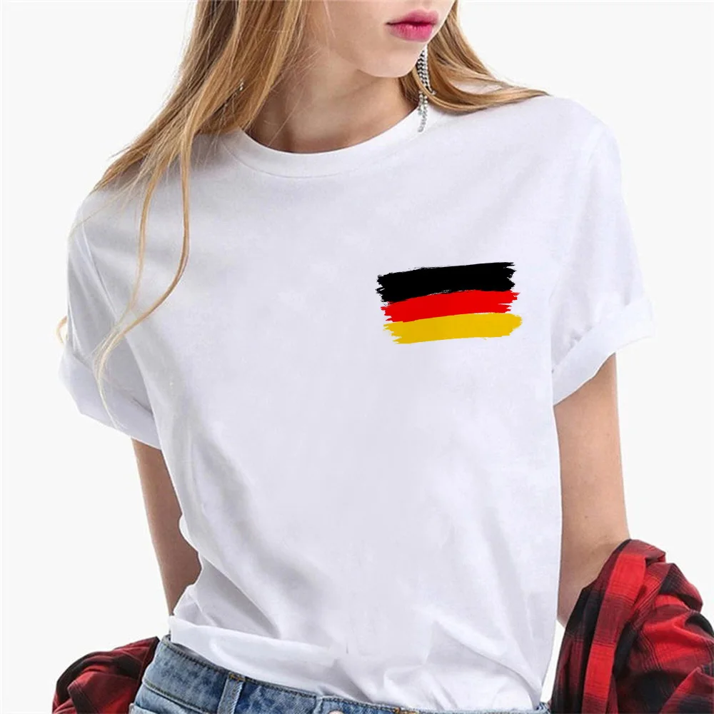 Germany tshirt women manga Tee female 2000s manga graphic clothing