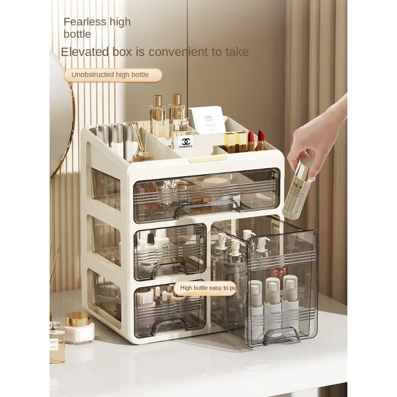 

2025 Cosmetics storage box, lipstick mask, compartment shelf, drawer dresser, skincare products, makeup brush storage box