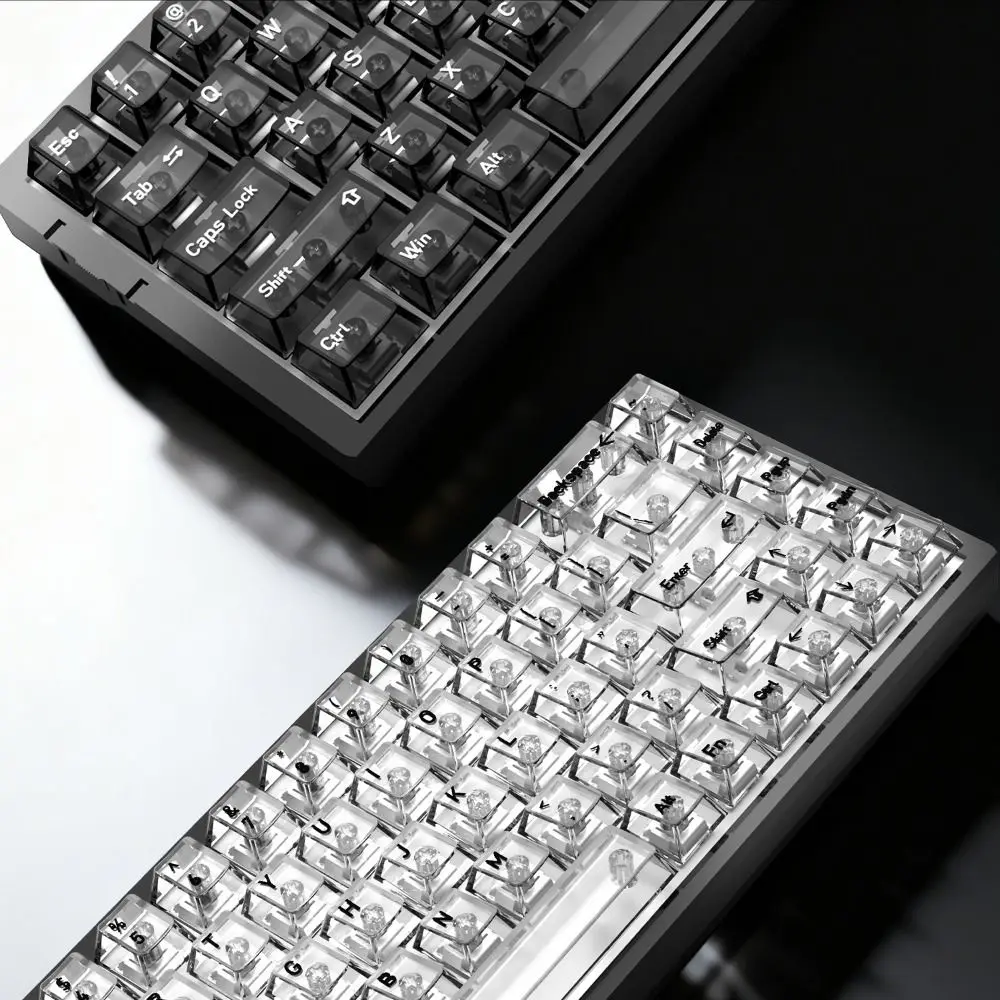 Full Transparent Transparent Keycaps Ice Transparent Crystal Clear Cherry Profile Keycaps ABS Color Keycaps