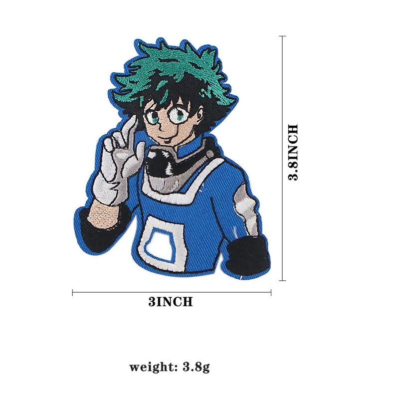 Anime My Hero Academia Patch Cartoon Embroidered Applique Iron Patch Design DIY Sew On Clothes Badge Sticker