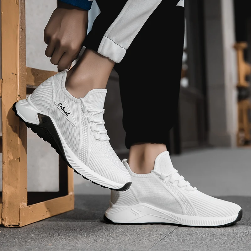 أحذية رياضية بمسام تهوية للمصاعد للرجال ، كعب مخفي ، أحذية عالية ، نعل زيادة ، أحذية بطول ، 10 * ، 8 ، 6 * ، اختيارية